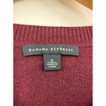 Banana Republic  Burgundy Silk Blend Ribbed Sweater Dress Pockets Size S Photo 1
