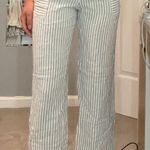 Laundry by Shelli Segal Linen Blue Striped Pants Photo 0