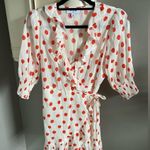 Women’s RIXO by Target Polka Dot Wrap Mini Dress size Small EUC Orange Photo 5