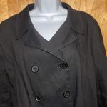 DKNY Black Donna Karan New York Cropped Linen Jacket Size Small Photo 1