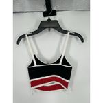 Alice + Olivia  Maude Bralette Tank Top Shirt Wool Blend Red Black Striped XS Photo 1