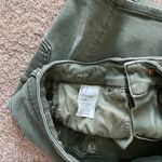 American Eagle Army Green Midi Denim Shorts Size 0 Photo 2