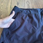 Lands' End  Womens Solid Black Swim Suit Shorts Attached Brief Pockets Size 12 Photo 2