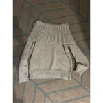 PRETTYGARDEN NEW Tan Sweater Off The Shoulder Long Sleeve Loose M Photo 3