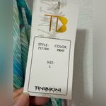 Tinibikini NWT  Swimwear Tie-Dye Ribbed One-Piece Swimsuit Ruffles Lace Up Large Photo 4