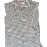 Anna & Ava  Black and White Striped Terry Cloth Top/‎ Cover up Photo 0