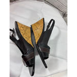 Brighton Women's  Black Cork Slingback Wedge Sandals US 10 Photo 3