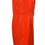 Taylor orange sheath dress with gold waist chain ladies size 8 geometric brocade Photo 3
