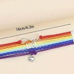 LGBT Rainbow Wrap Pride Bracelet “Love Wins.” Photo 1