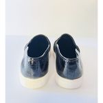 Vince  Blair 5 - Black Patent Crinkle Leather Loafer Slip On‎ Womens 7 7m Photo 3