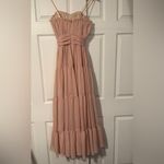 Jill Stuart Jill  $379 Chiffon Tiered Light Pink Strapless Maxi Dress Coquette Photo 2