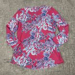 Lilly Pulitzer  Shirt Womens Small Kirby 3/4 Sleeve Shirt Pink Blue Cotton Top Photo 4