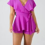 Impressions NWT Pink Lily  Boutique Women Pink fuchsia Romper size small Photo 0