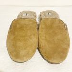 Birdies  Size 12 Faux Fur Low Almond Toe Tan Faux Suede Slip On Casual Classic Photo 2