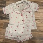 TJ Maxx Striped Heart PJ Set Photo 0