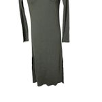 Aerie  Green Ribbed Long Sleeve Midi Dress Size Small Photo 2