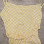 Jessica Simpson 💕💕 Checked Tie-Waist One-Piece Swimsuit Sol Yellow Plaid L NWT Photo 3