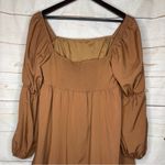 Exlura NWT  • Mini Dress • Brown • Long Sleeves • Puff Sleeves • XXL Photo 4