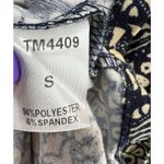 THML Dress S Black Cream Floral Sleeveless Faux Leather Trim Boho Chic Modern Photo 11