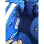 AMERICA & BEYOND Blue Beaded Floral Satchel Crossbody Bag Photo 7