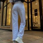 Princess Polly  Cece Hammer Wide Leg Knee Rip white Jeans Photo 1