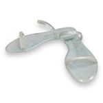 Stuart Weitzman Women's Sawyer Jelly Slide Sandals Silver Glittery Size 6 Photo 4