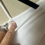 Michael Stars Tiny Rib Drapey Lace UP Back T Shirt Top - One Size Photo 4