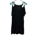 Lascana for Venus Black Viscose Cold Shoulder Lightweight Tee Dress Womens M Size M Photo 9