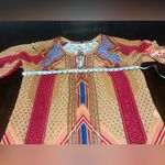 Fig & Flower Anthropologie Boho Flowy Women's Peasant Top XL Patchwork Hippie Orange Photo 5