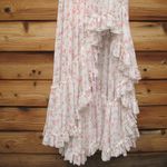 Mac Duggal   White Multicolor Floral Print Sleeveless Ruffled High-Low Gown Photo 9