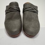 BOC BORN CONCEPT Clogs Sz 7M Grey Faux Suede Block Heel Slip On Shoes Gray Photo 3