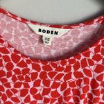 Boden Thea Sleeveless Midi Dress Poppy Red, Botanic Sprig Red Size 10 Photo 6
