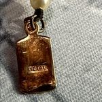 Vintage Pearl Necklace 925 Sterling Gold Tone Clasp Ivory Pearls Dainty Classic White Photo 6