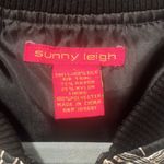 Sunny Leigh Vintage 90s  Silk Bomber size large black ivory lightweight Photo 3