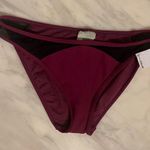 Gianni Bini  Women’s Bikini Swim Bottoms Size M Mesh Side Hipster Burgundy NWT Photo 0