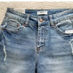 OAT NEW YORK | High Rise Distressed Straight Leg Crop Breeze Blue Jeans Size 25 Photo 4