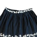 Farm Rio Embroidered Ruffle Maxi Skirt Tiered Cotton Black White Size Medium NWT Photo 2