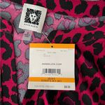 Anne Klein animal print burgundy and black Christmas blouse NWT Small Photo 6