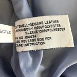 Boston Harbour Lined Blue Gray Button Front Genuine Leather Jacket Sz M Indie Size M Photo 5