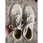 Vans  Leather Low Top Sneakers Old Skool 90s Y2K Ivory VTG Skater Preppy Gen Z 6 Photo 4