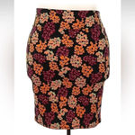 LuLaRoe Black Orange Floral Garden Cassie Pencil Skirt Stretchy Plus Size 3X Photo 1