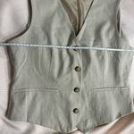 Topshop Beige Button-Up Vest Photo 5