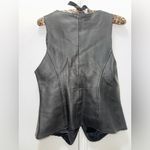 European Vintage Moto Leather Black Vest fits like a small Photo 3