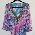 Solitaire by Ravi Khosla Jewel & Bead Encrusted swim coverup Small ◼️ Photo 1