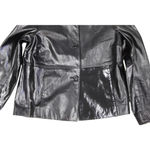 Laura Ashley Genuine Patent & Glossy Black Leather Jacket SZ M MSRP$218 Photo 3