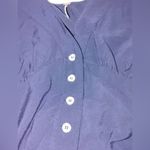 Free People Navy Blue Long Sleeve Button Crop Top, Size Small, NWT!! So cute ☺️ Photo 2