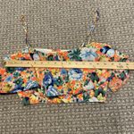 Topshop  Tank Top Women's Size 6 Cropped Bright Floral Zip Back Spaghetti Strap Photo 4