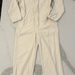 Madewell  Long Sleeved Utility Coveralls Women’s Medium Ivory Slim Tapered Leg Photo 0