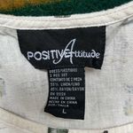 Vintage Linen garden print shift dress natural linen color sleeveless midi Size M Photo 6