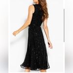 Jovani  Evening Black Sequin Sleeveless A Line Midi Dress 12 Photo 1